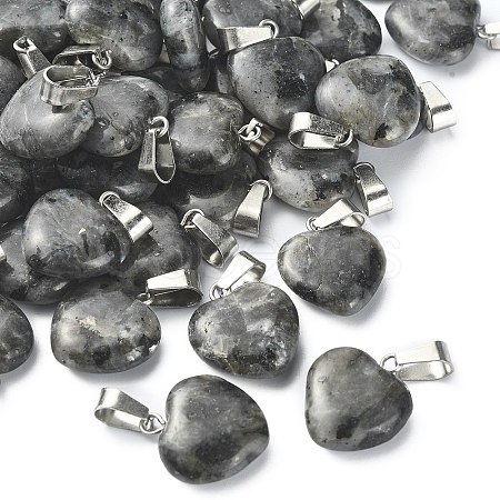 Natural Larvikite Pendants G-Q371-14-1