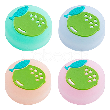 4Pcs 4 Colors Silicone Replacement Thumb Grip Caps AJEW-GF0009-67C-1