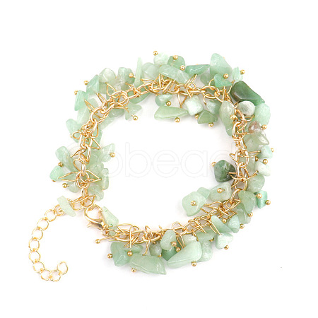 Natural Green Aventurine  Bead Bracelets PW-WG73957-10-1