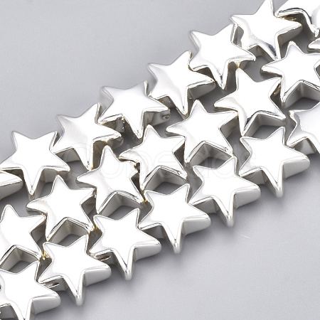 Electroplate Non-magnetic Synthetic Hematite Beads Strands X-G-T061-182S-1