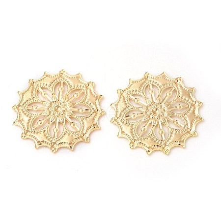 Brass Filigree Joiners Links KK-F772-09G-1