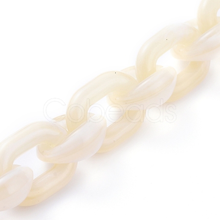 Transparent Acrylic Handmade Cable Chain AJEW-JB00546-01-1