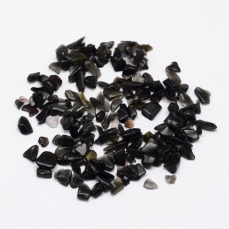 Natural Obsidian Chips Beads G-M229-05-1