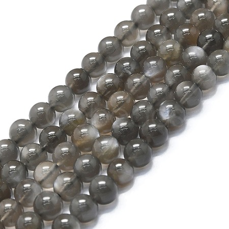 Natural Grey Moonstone Beads Strands G-K245-A05-02-1
