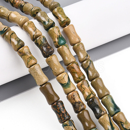 Natural Verdite Stone Beads Strands G-T140-90-1