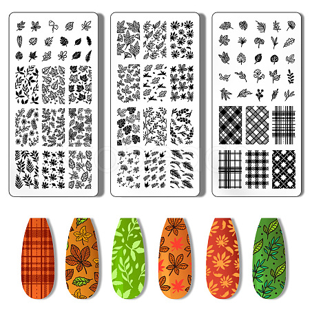 Stainless Steel DIY Nail Art Templates MRMJ-WH0092-005-1