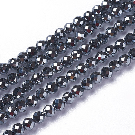 Terahertz Stone Beads Strands G-F596-37-4mm-1
