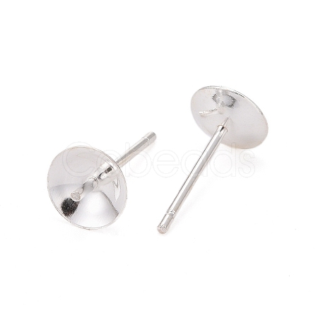 925 Sterling Silver Stud Earring Findings X-STER-K167-027D-S-1