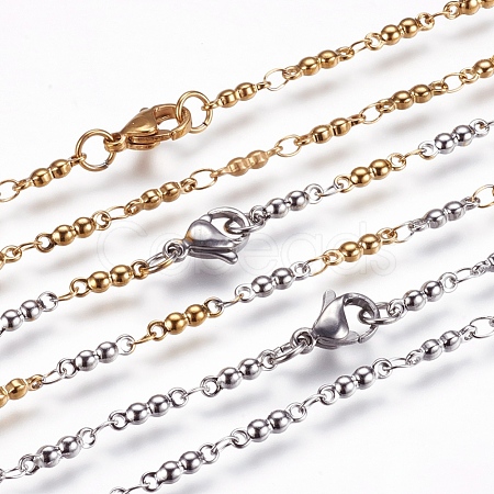 304 Stainless Steel Chain Necklaces STAS-P164-24-1