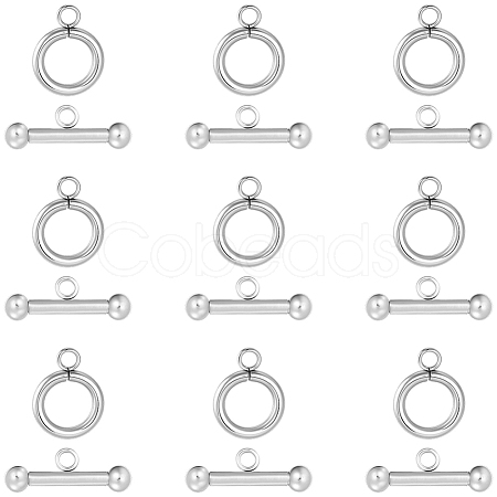 25Pcs 304 Stainless Steel Toggle Clasps STAS-BBC0009-60A-1
