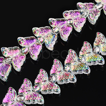 Electroplate Glass Beads Strands X-EGLA-N012-04P-1