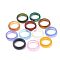 Natural Agate Rings, Dyed & Heated, Mixed Color, 6mm, Size 6~12(16~22mm)