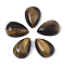 Natural Tiger Eye Cabochons, Teardrop, 14x10x5mm