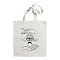 Printed Cotton Canvas Pouches, with Handle, Shoulder Bags for Shopping, Rectangle, Hand, 40x35cm