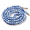 Handmade Nepalese Lampwork Beads, Round, Cornflower Blue, 7x6.5mm, Hole: 1.5mm, about 103pcs/strand, 25.71''(65.3cm)