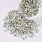 8/0 Two Cut Glass Seed Beads, Hexagon, Metallic Colours, Silver, 2.5~3x2.5mm, Hole: 0.9mm, about 15000pcs/bag