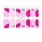 Full Cover Nail Stickers, 3D Nail Decals, Self-Adhesive, with Glass & Rhinestone & Plastic, for Nail Tips Decorations, Flamingo, 24x8.5~15mm, 24pcs/sheets