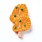 Resin Cabochons, Chinese Cabbage, Orange, 33x21x7mm