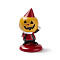 Halloween Theme Mini Resin Home Display Decorations, Clown Pumpkin Character, Dark Red, 27.5x47.5mm