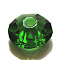 Imitation Austrian Crystal Beads, Grade AAA, K9 Glass, Faceted, Flat Round, Green, 4.5x2.5mm, Hole: 0.7~0.9mm