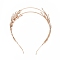 Fashionable Iron Hair Band Findings, Light Gold, 53.5~54x5~8mm, Inner Diameter: 116~119mm