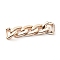 UV Plating Acrylic Links Connectors, Rectangle, Rose Gold, 104mm