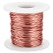 Custom Round Aluminum Wire, Rose Gold, 18 Gauge, 1mm, about 196.85 Feet(60m)/Roll