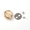 Zinc Alloy Bag Lifting Ring, with Iron Screws & Shim, Light Gold, 0.5~2.5x0.5~2x0.04~0.9cm, Hole: 2.5mm and 6x3mm, 4pcs/set