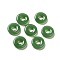 Glass Linking Rings, Imitation Jade, Round Ring, Green, 12.5x4mm, Inner Diameter: 5mm