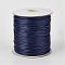 Eco-Friendly Korean Waxed Polyester Cord, Midnight Blue, 3mm, about 41.01~41.56 Yards(37.5~38m)/Roll