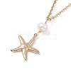 Starfish Pendant Neckelaces for Girl Women NJEW-JN03744-6