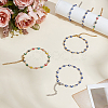 6Pcs 3 Colors Stainless Steel & Enamel Link Bracelets for Women BJEW-GO0001-30-4