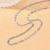 2MM 304 Stainless Steel Oval Link Chain Necklaces NJEW-D328-02P-5