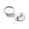 Non-Tarnish 304 Stainless Steel Brooch Base Settings FIND-D035-04B-P-2