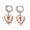 Brass Hoop Dangle Earrings KK-CBA8324-26P-01-4