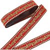 Ethnic Embroidery Polyester Flat Ribbons OCOR-WH0060-38C-1