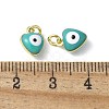 Brass Enamel Charms KK-S518-03C-G-3