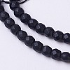 Synthetic Black Stone Beads Strands X-G-C059-4mm-1-3