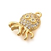 Brass Micro Pave Cubic Zirconia Charms KK-B131-02G-02-2