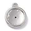 Brass Micro Pave Cubic Zirconia Charms ZIRC-I054-13P-03-3