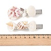4Pcs 4 Styles Natural Shell Alligator Hair Clips PHAR-TA000014-4