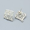Alloy Stud Earring Findings PALLOY-F255-08MS-2