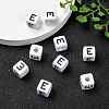 Letter Acrylic European Large Hole Beads X-OPDL-R050-10mm-E-6
