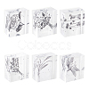 Globleland 6Pcs 6 Style Acrylic & Rubber Stamps DIY-GL0002-43-1