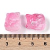 Transparent Spray Paint Glass Beads GLAA-H035-01-4