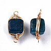 Natural Agate Links Connectors G-T131-99A-3