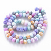 Opaque Baking Paint Glass Beads Strands EGLA-N006-009A-A09-2