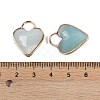 Natural Flower Amazonite Faceted Pendans KK-L218-005G-05-3