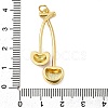 Brass Micro Pave Cubic Zirconia Pendants KK-P303-01G-3