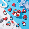 16Pcs 8 Styles Medicine Food Grade Eco-Friendly Silicone Beads SIL-CJ0001-23-5